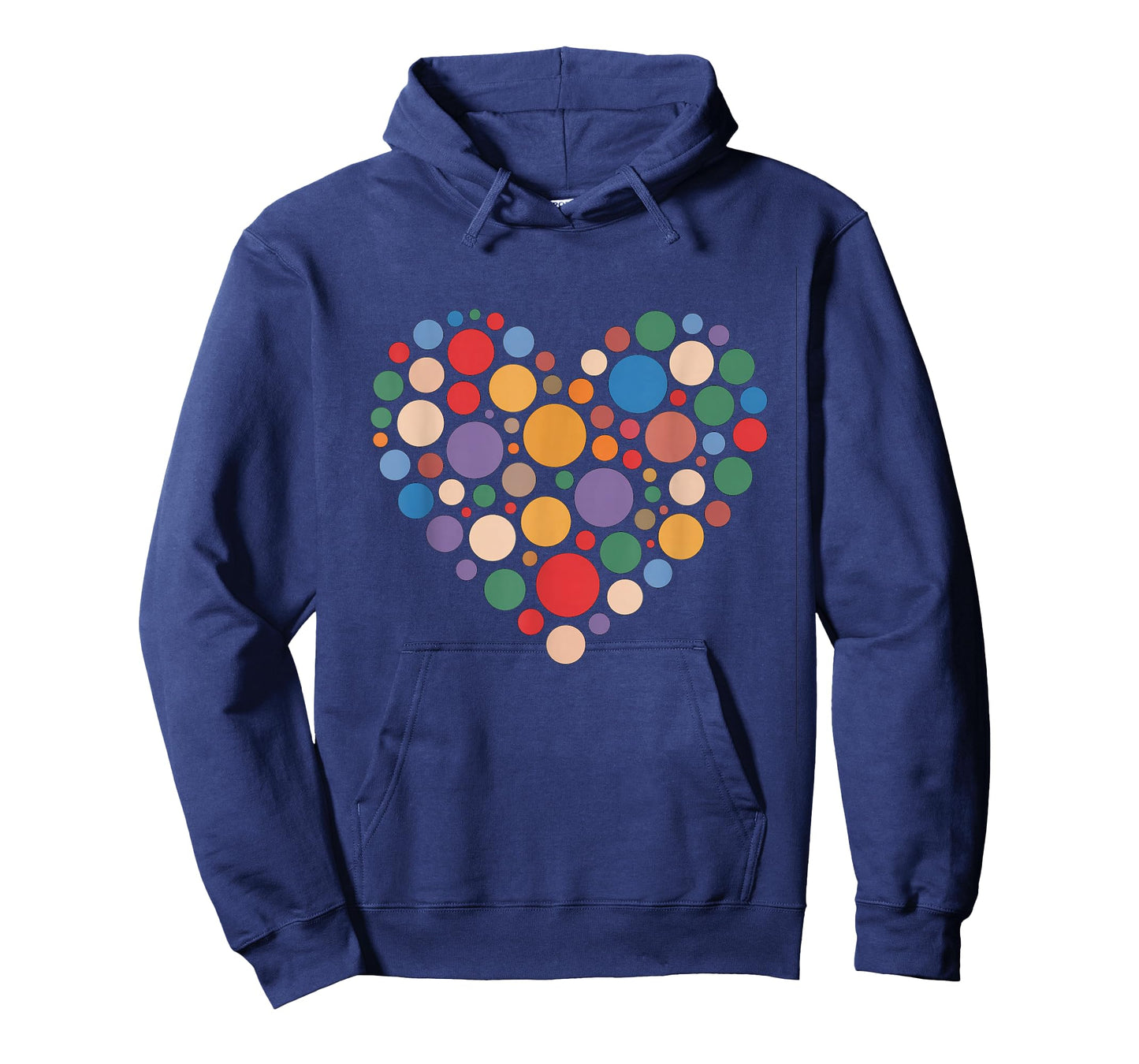 Colorful Rainbow Polka Dot Heart T-Shirt