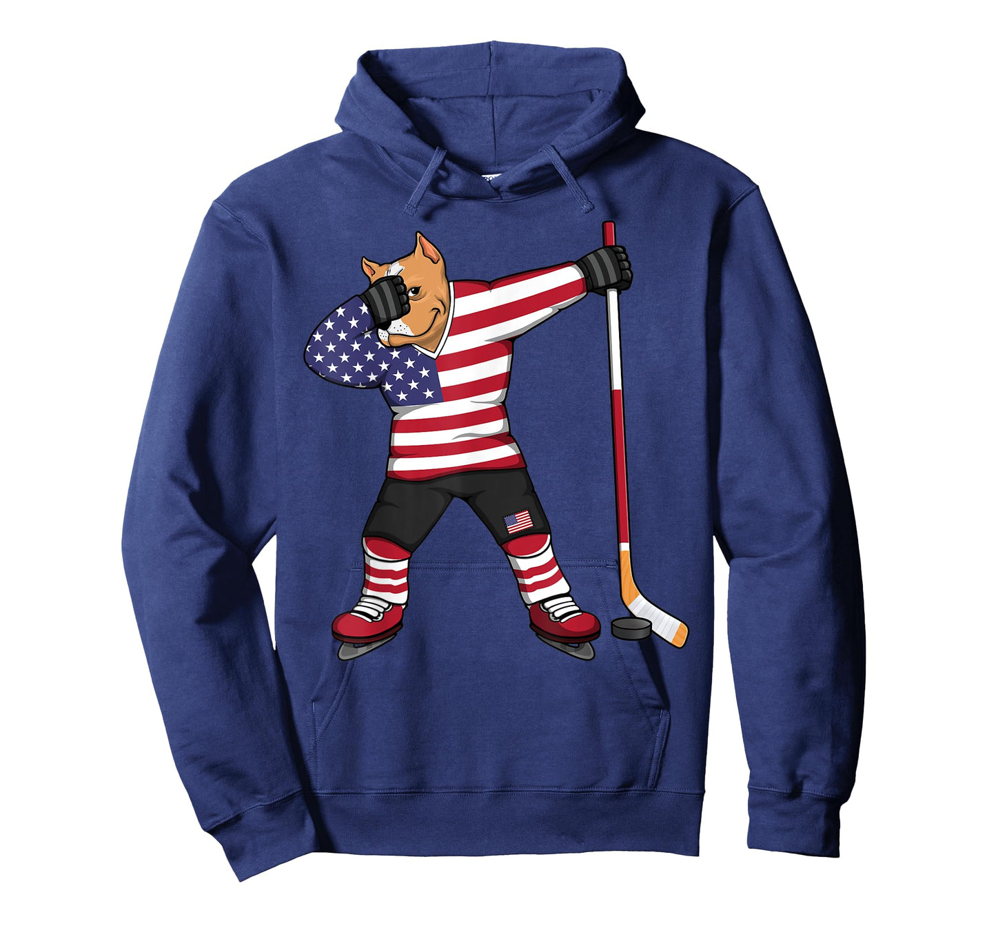 Dabbing Pitbull America Ice Hockey Fans Jersey USA Flag T-Shirt for Women Kids Men