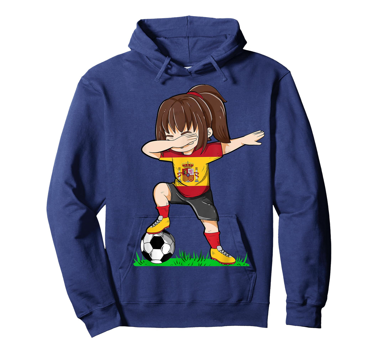 Soccer Spain Jersey Shirt Spanish Flag Football Girls Dab T-Shirt