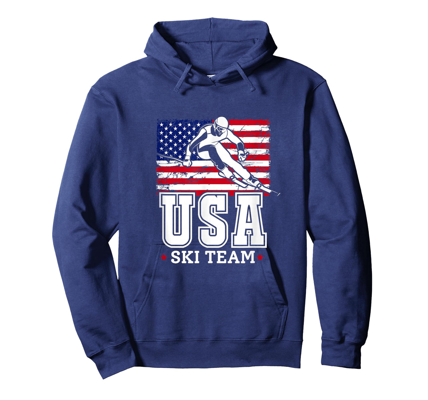 USA Ski Team American Flag Skiing Skier T-Shirt