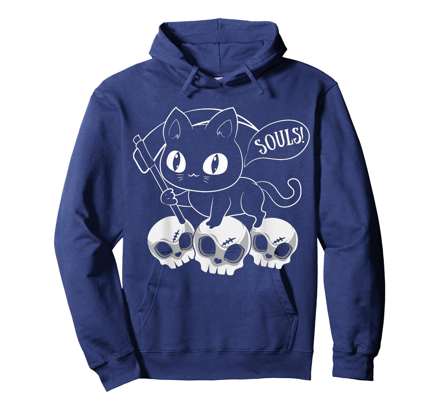 Cat Grim Reaper And Skulls Cat Got Your Soul Halloween T-Shirt