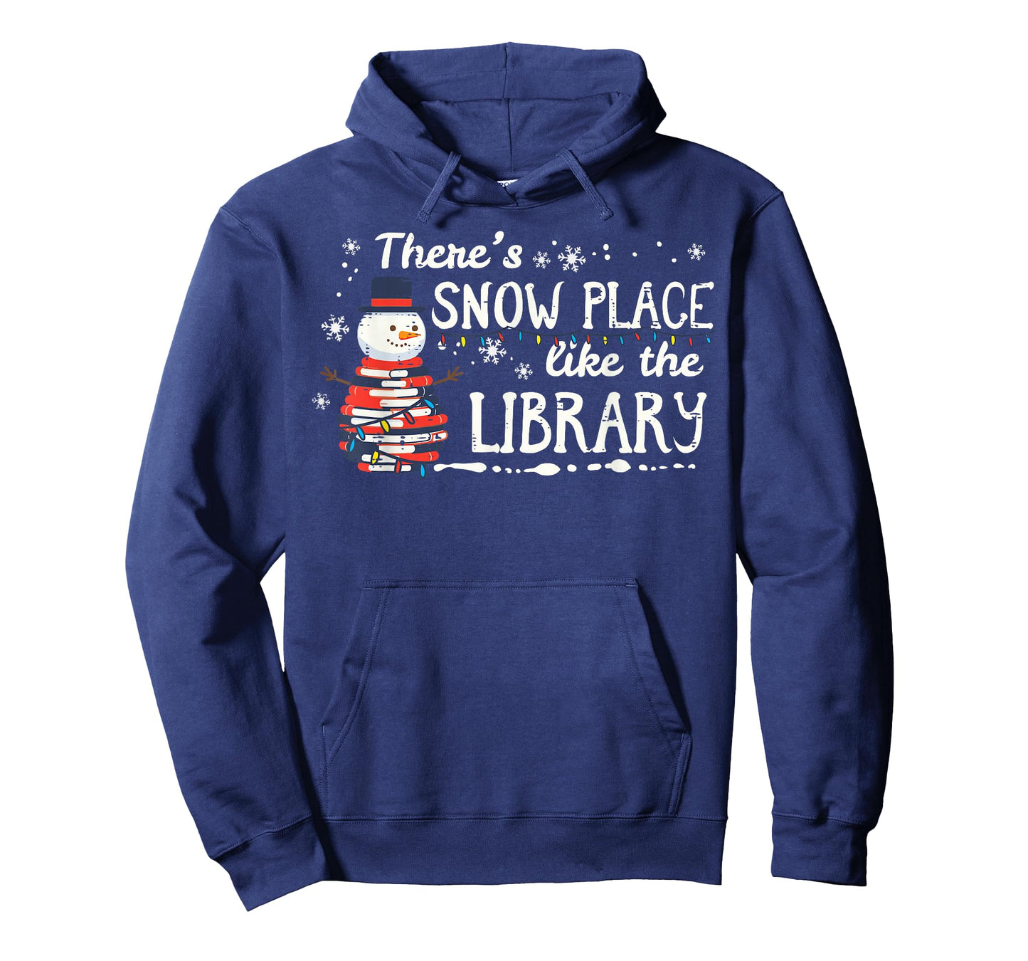 Christmas Theme Snow Place Like Library Xmas Librarian Women T-Shirt
