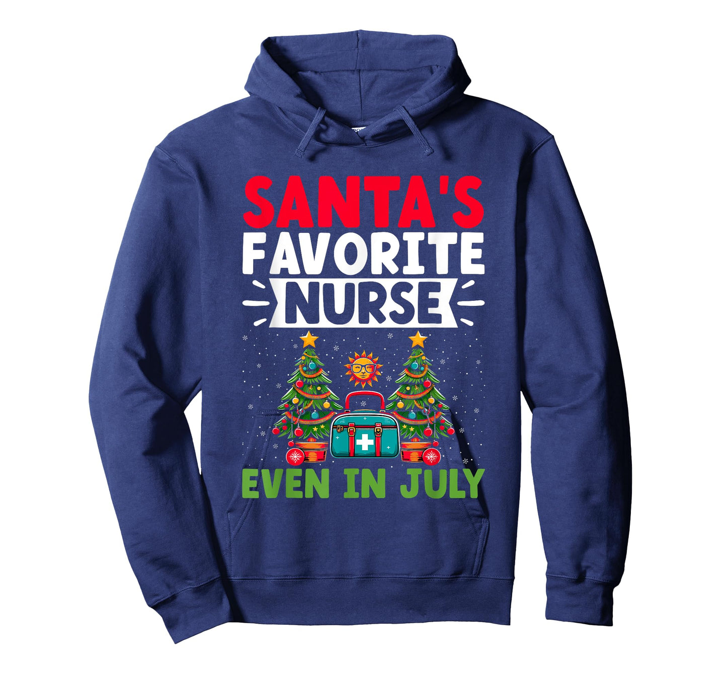 Christmas In July Nurse Santa Hat Summer Medical RN T-Shirt