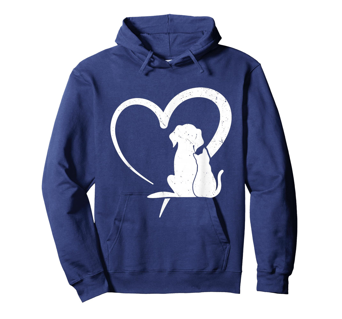 Dog Puppy and Baby Cat Heart for Pets Animal Lover Men Women T-Shirt