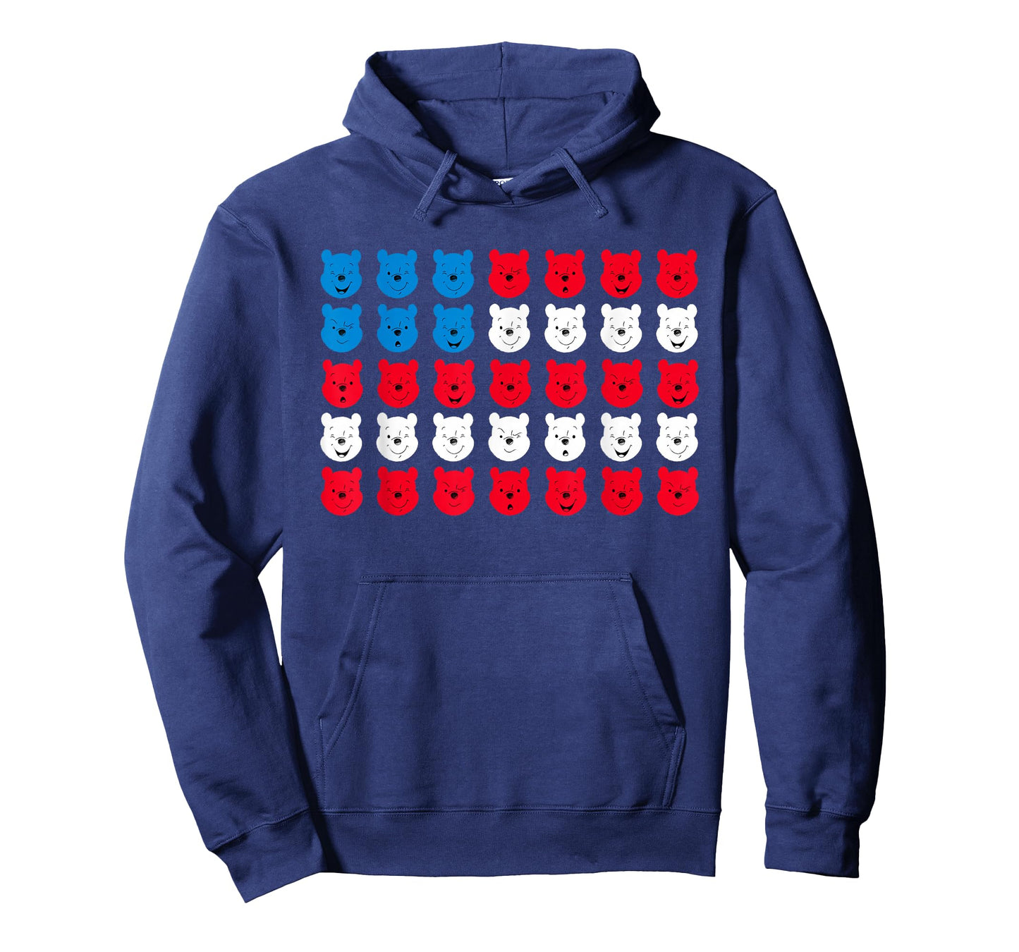 Winnie the Pooh - Americana Flag Pooh Faces T-Shirt