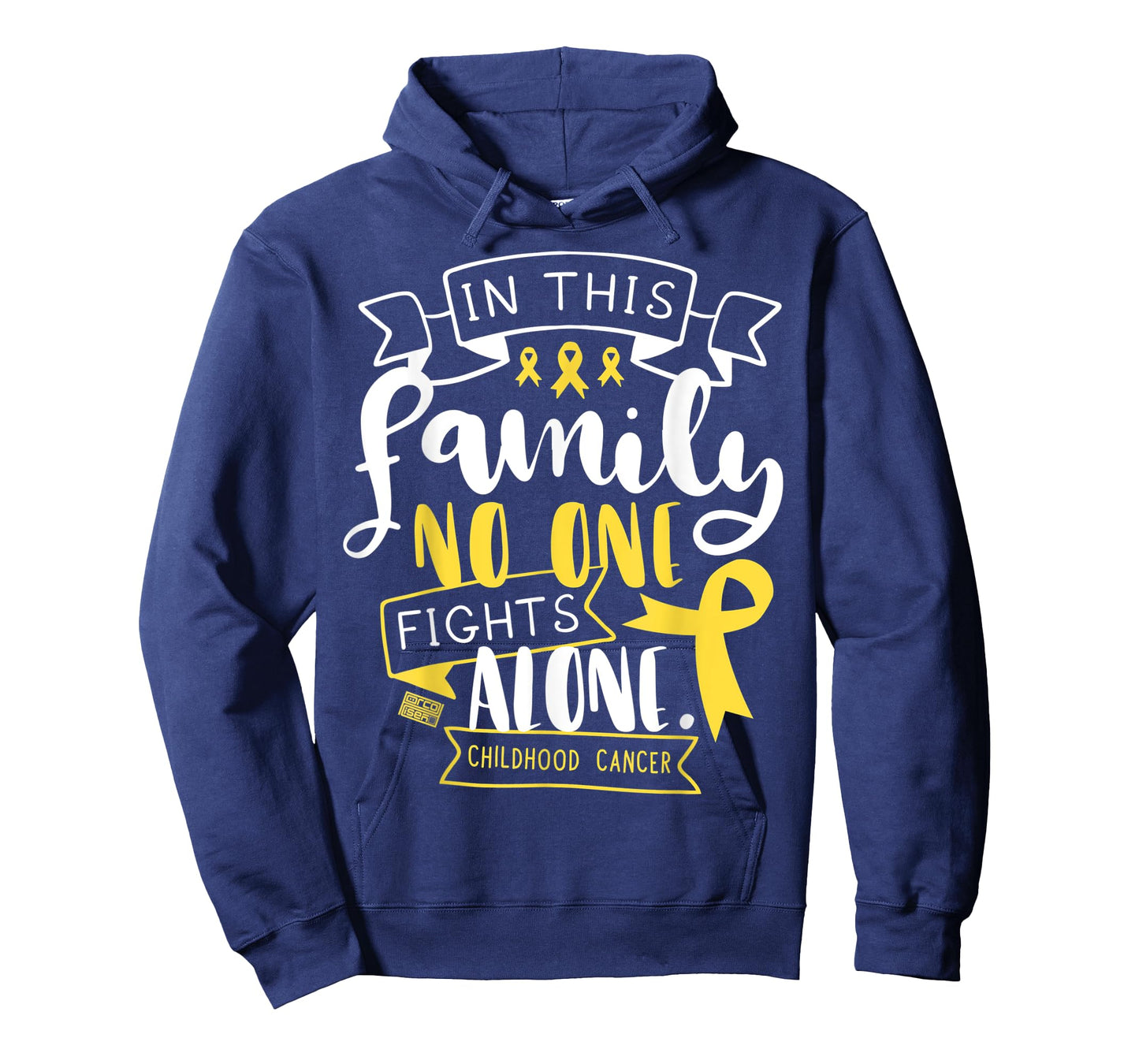 CHILDHOOD CANCER AWARENESS KID FAMILY NO ALONE QUOTE T-SHIRT