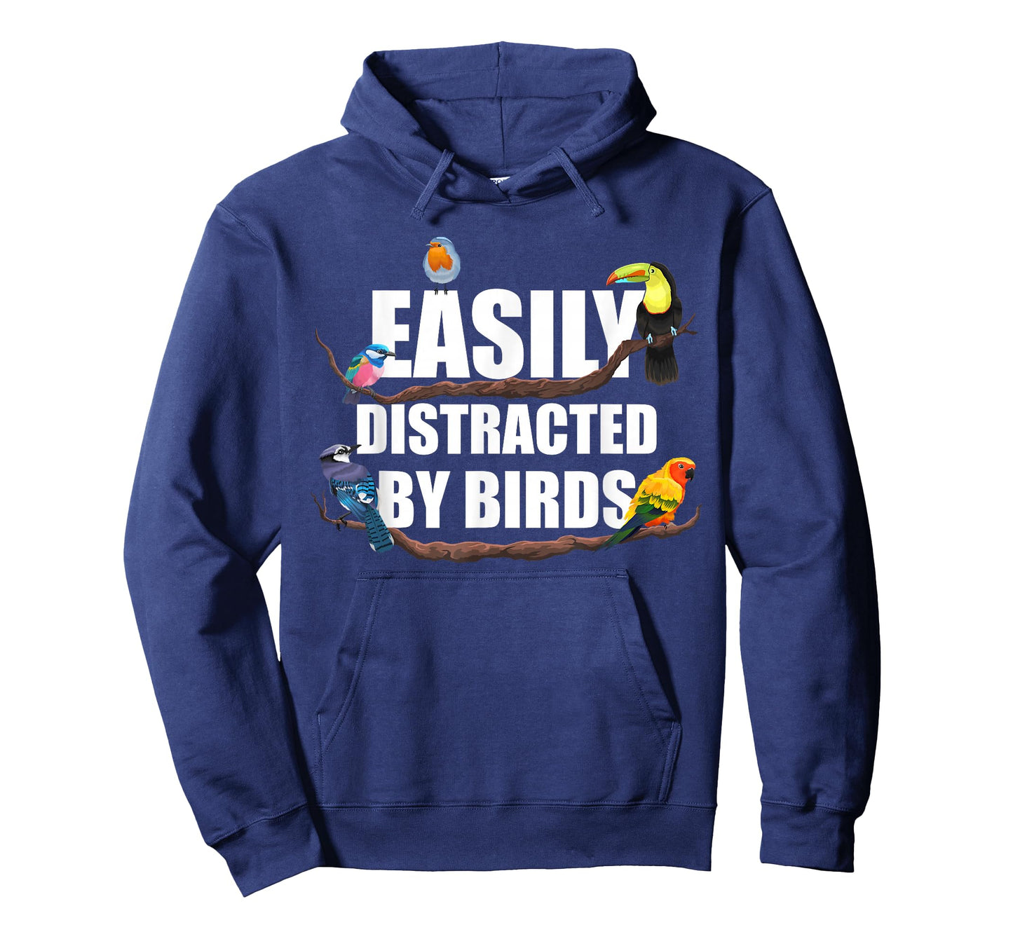Easily Distracted by Birds Funny Bird Watcher Bird Lover Gag T-Shirt