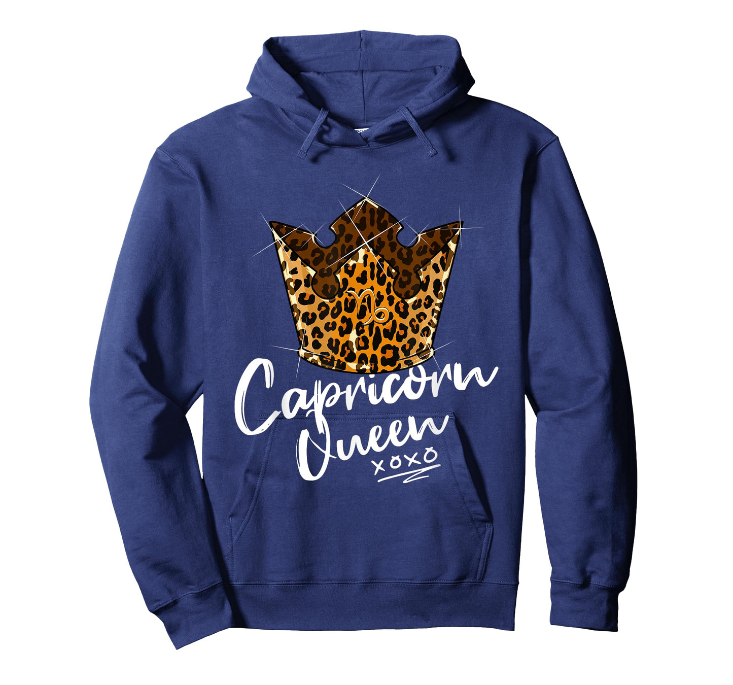 Leopard Capricorn Queen Zodiac Sign to Leopard Pattern Crown T-Shirt