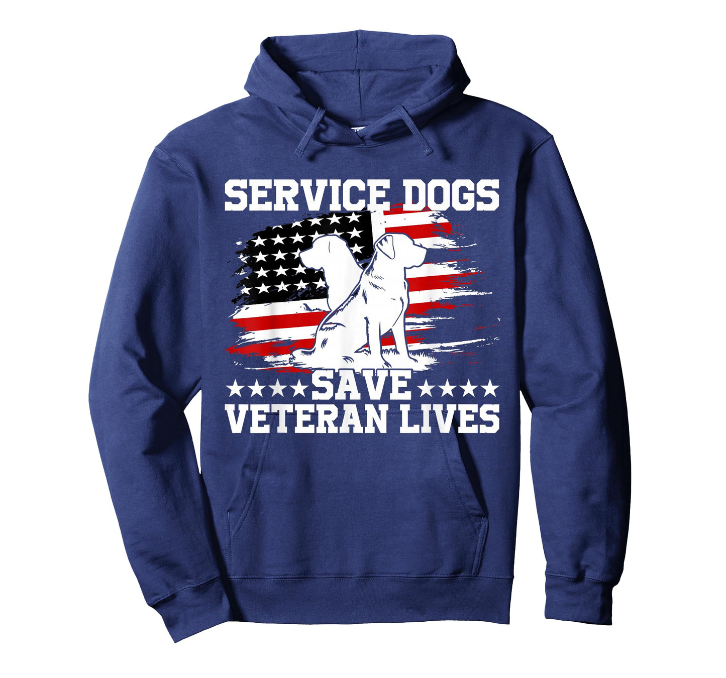 Service Dogs Save Veteran Lives American Flag Veterans Day T-Shirt