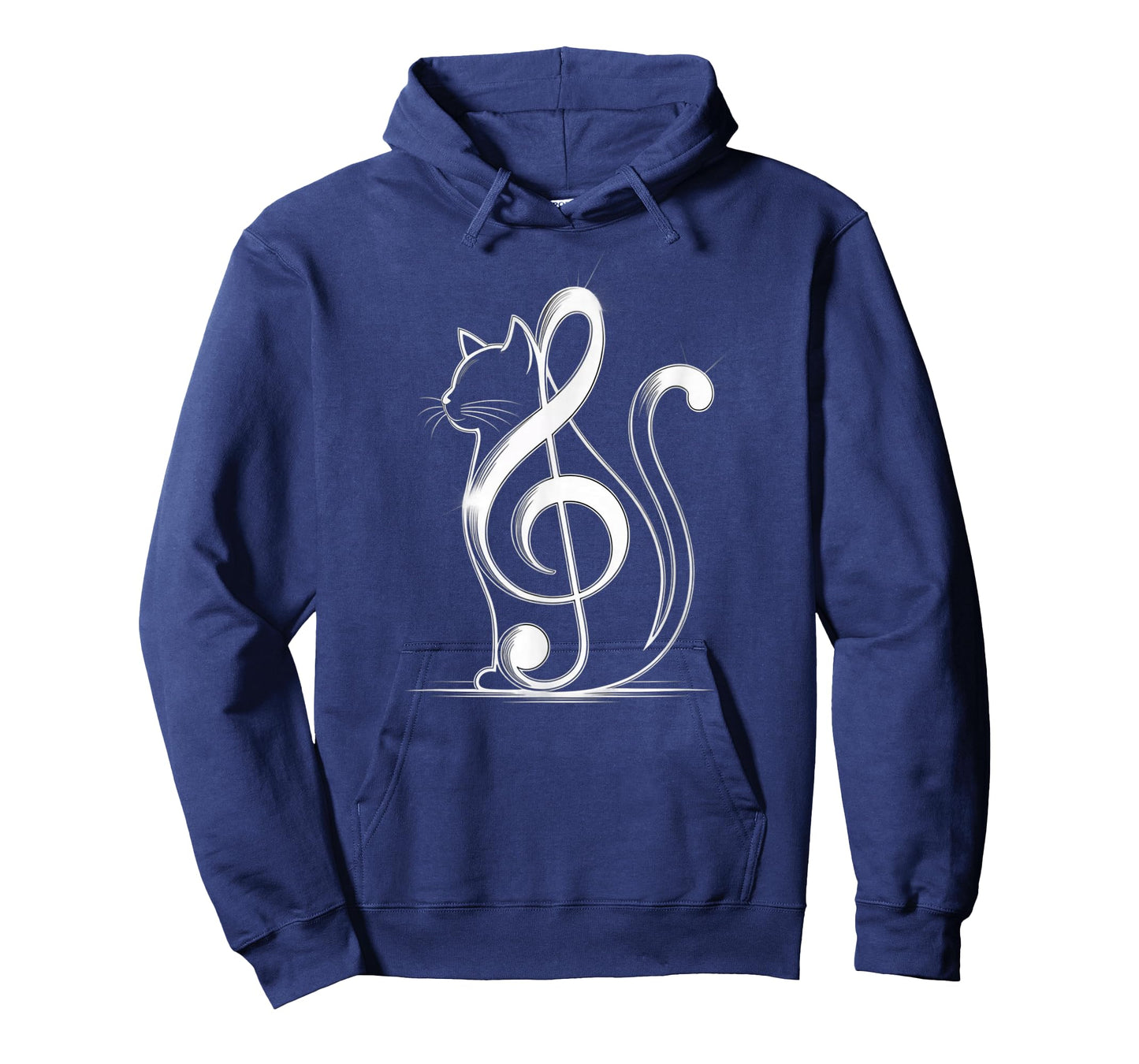 Music Note Inspired Cat Minimalist Music Lover T-Shirt
