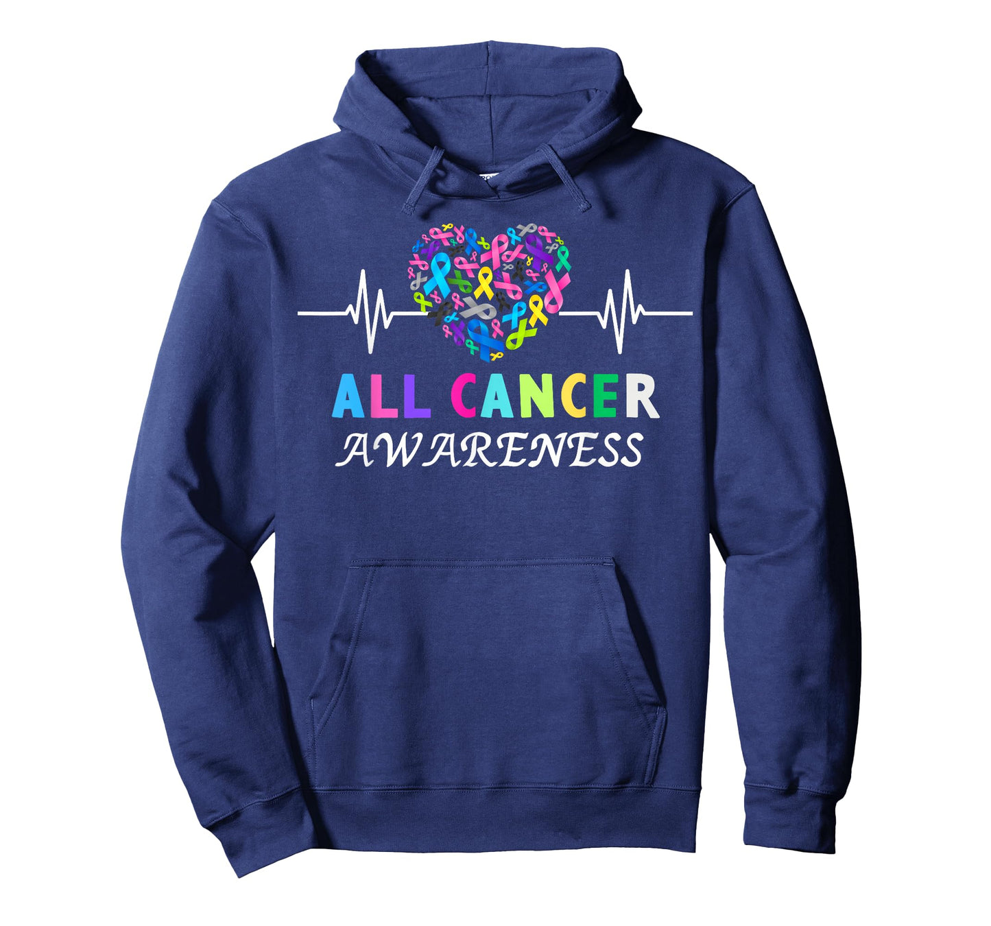 All Cancer Matters Heartbeat Multicolor Ribbon Awareness T-Shirt