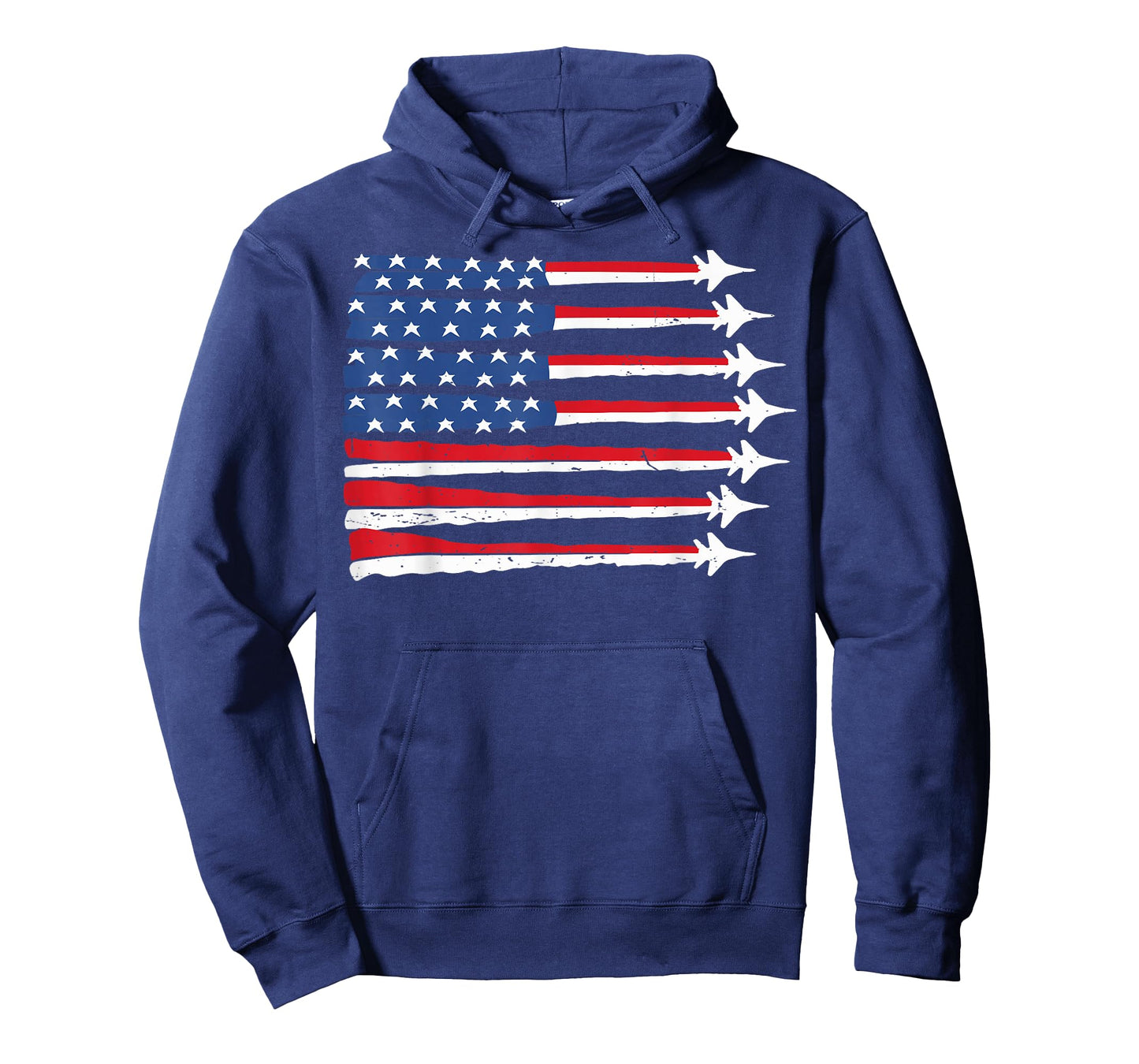Patriotic USA Flag Fighter Jet 4th July Boy Red White & Blue T-Shirt