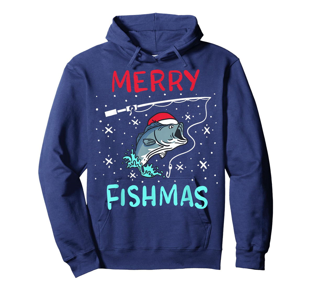 Merry Christmas Fishmas Funny Fishing Fish Gift Present T-Shirt