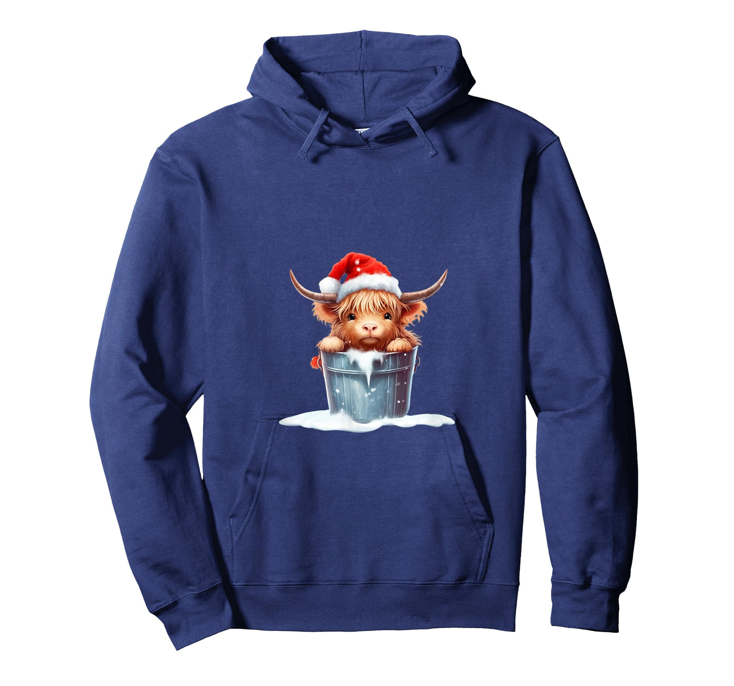 Cute Highland Cow in Santa Hat Country Heifer Farm Farmer T-Shirt