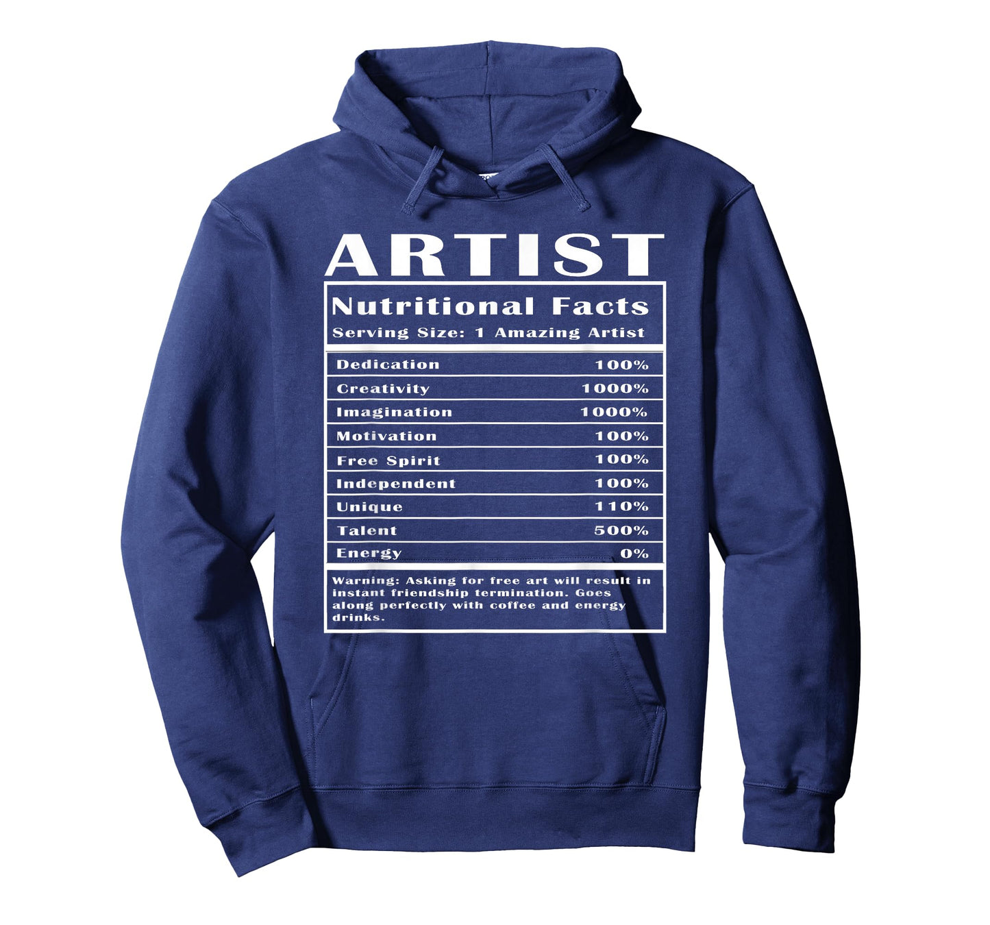 Artist Nutritional Facts T-Shirt