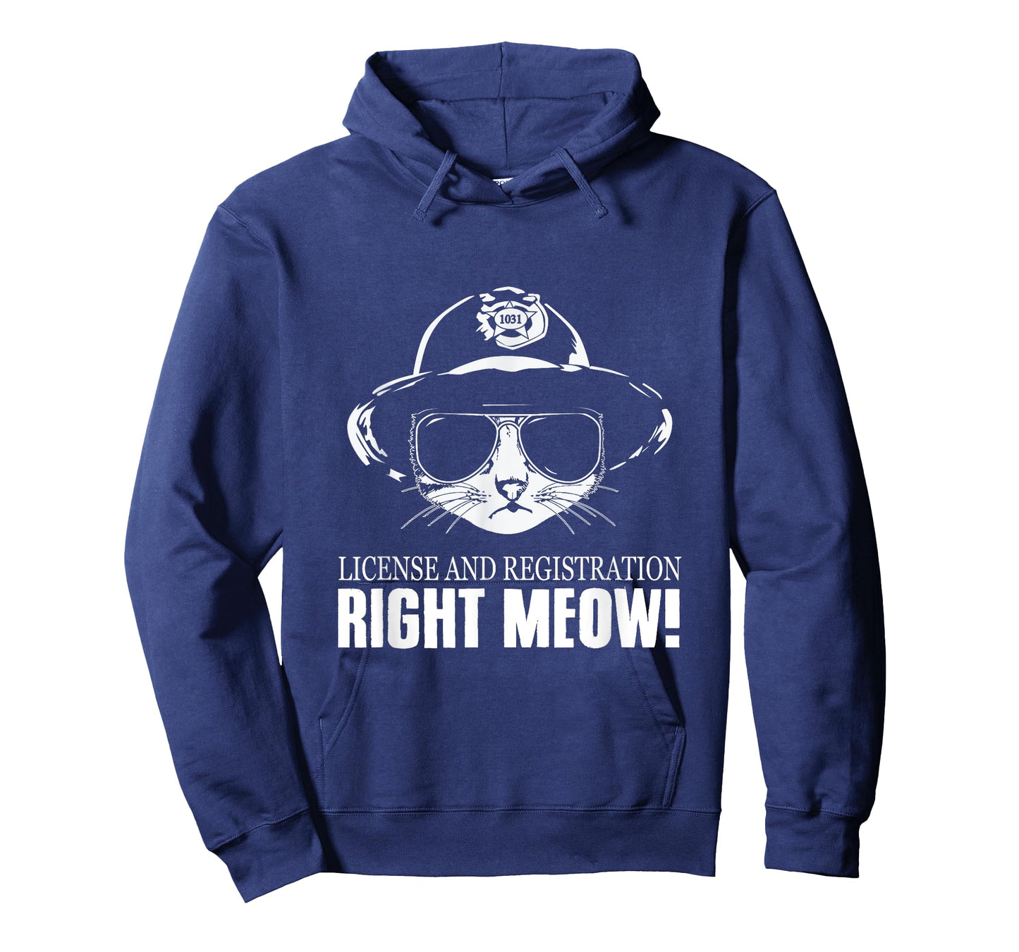 License And Registration Right Meow Funny Cat Cop T-Shirt for Men Women Girls Kids