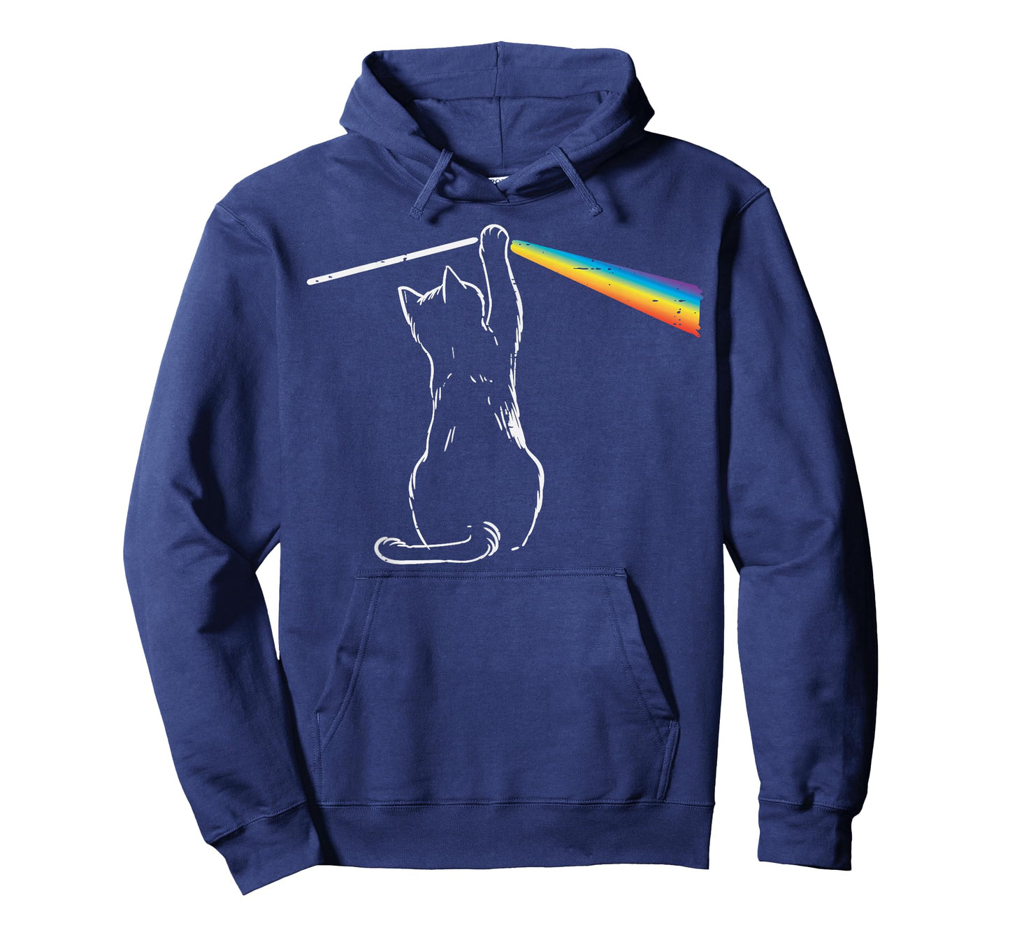 Cat Rainbow Light Cool Prism Science Spectral Men Women Kids T-Shirt