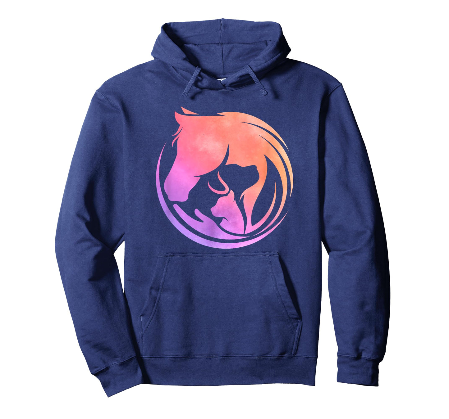 Watercolor Horse Dogs Cats Art Horseback Riding Clothes Gift T-Shirt