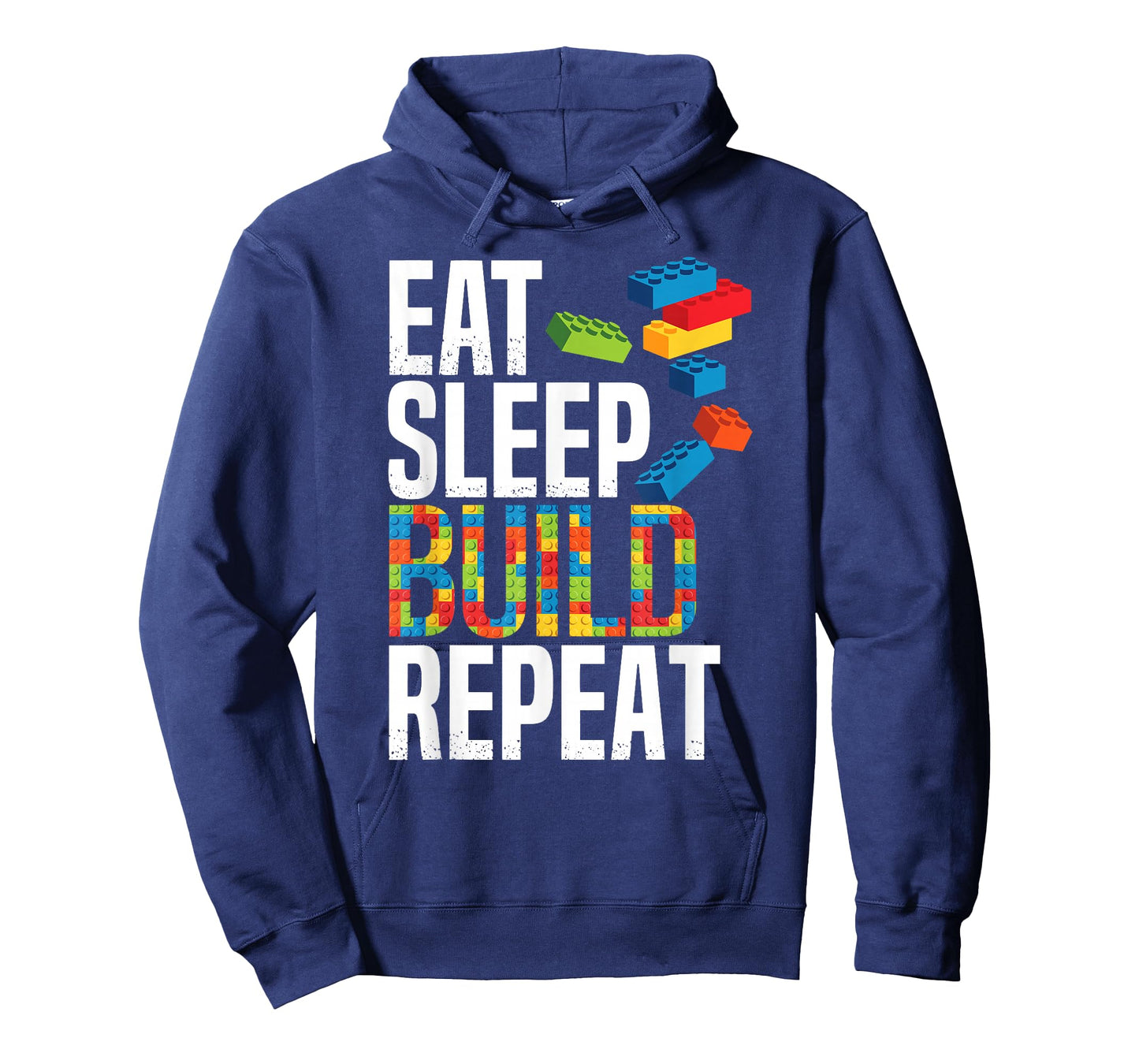 Eat Sleep Build Repeat Building Blocks Bricks Master Builder T-Shirt
