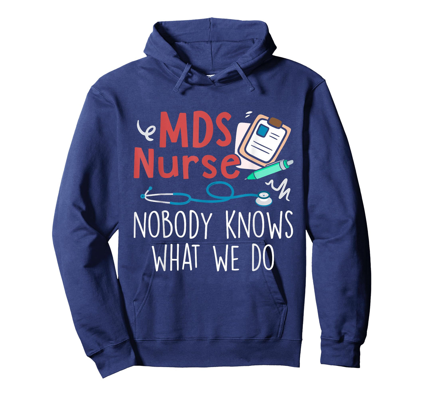 Cute MDS Nurse Life MDS Nurse Nobody Knows What We Do Unisex-Adults Black Short Sleeve Regular Fit Small T-Shirt
