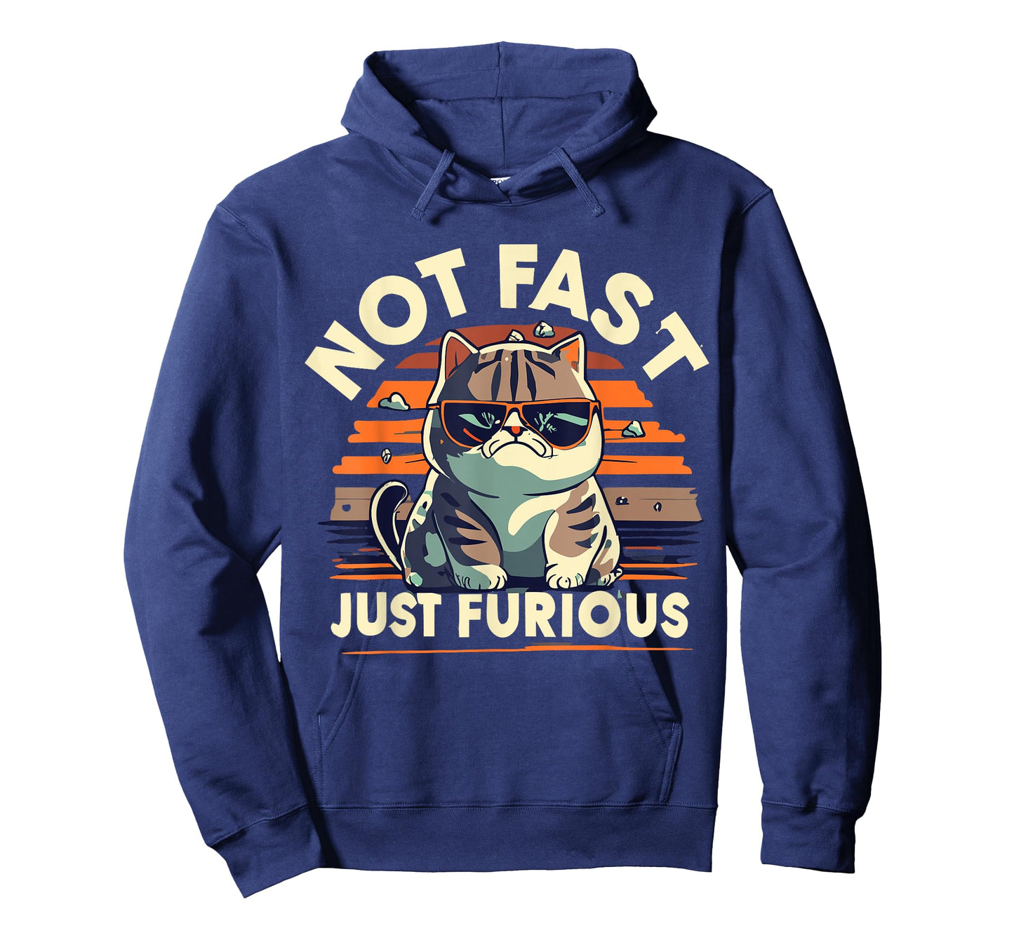 Cute Funny Cat Not Fast Just Furious Angry Cat With Glasses T-Shirt