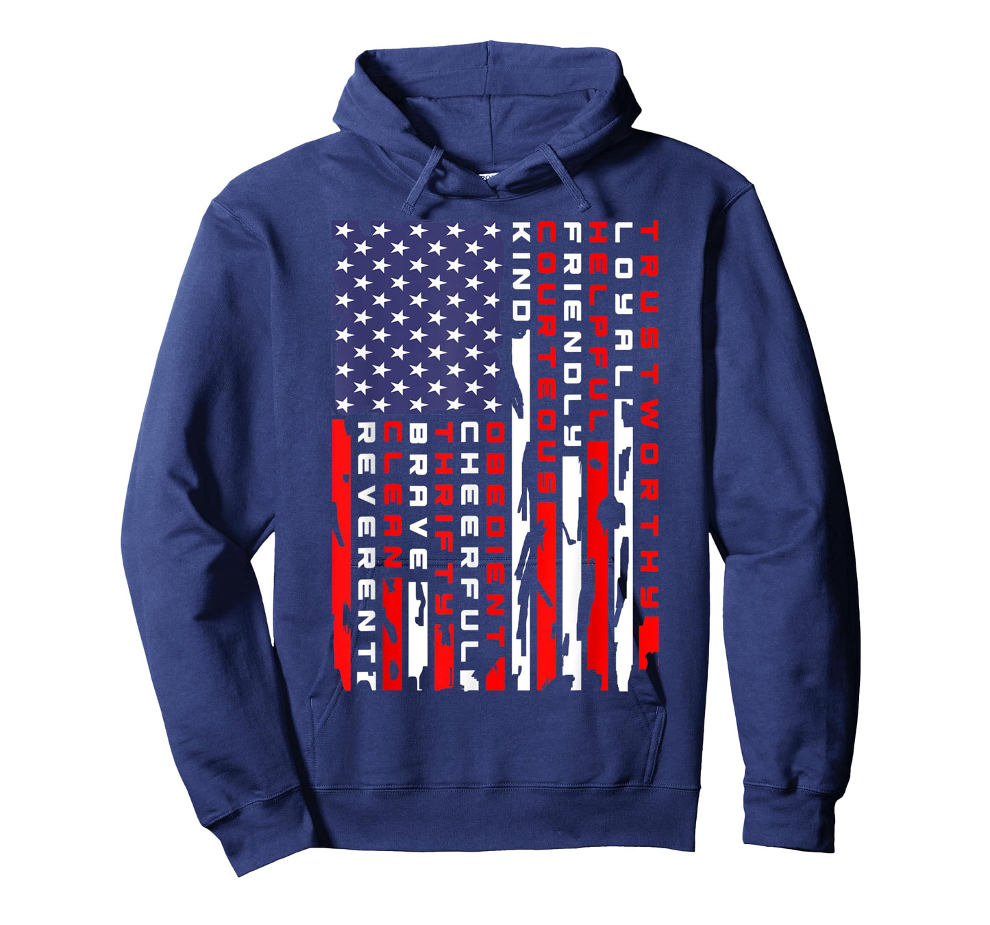 Vintage American Flag Scouting Law T-Shirt