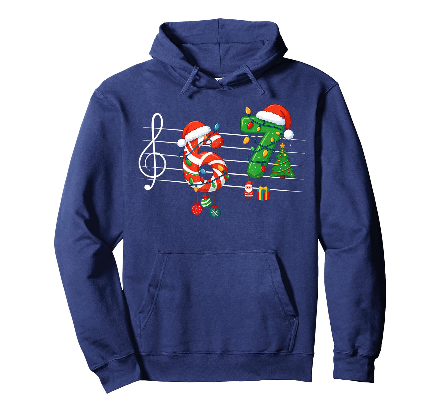Funny 6 7 Music Teacher 67 Meme Six Seven Christmas Holiday T-Shirt