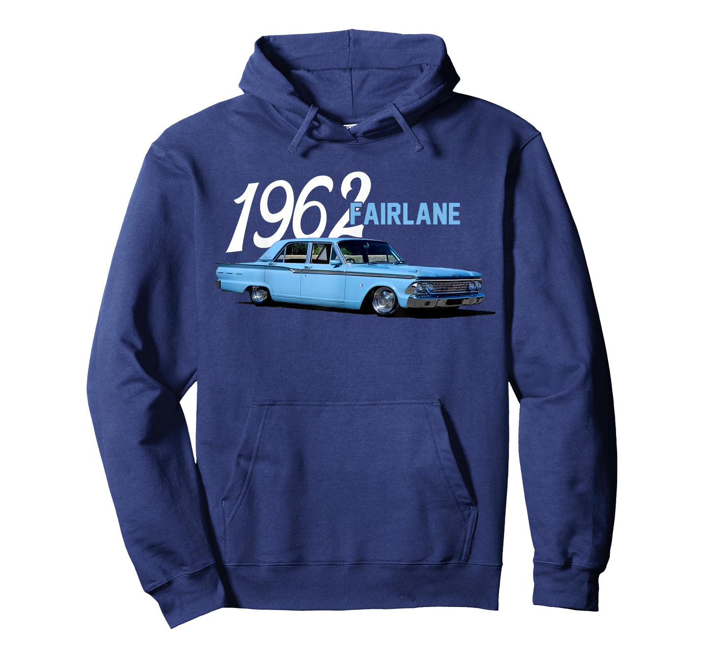 1962 62 Fairlane Classic Vintage Old Car USA Flag T-Shirt