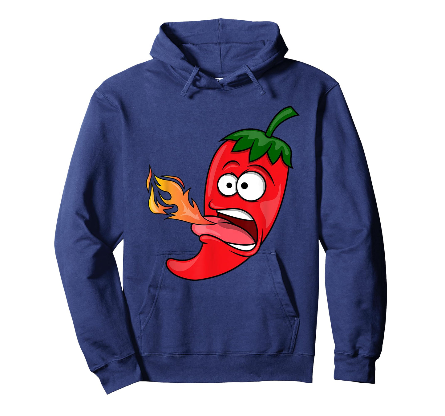 Chili Pepper Breathing Fire T-Shirt | Red Hot Funny Cartoon T-Shirt