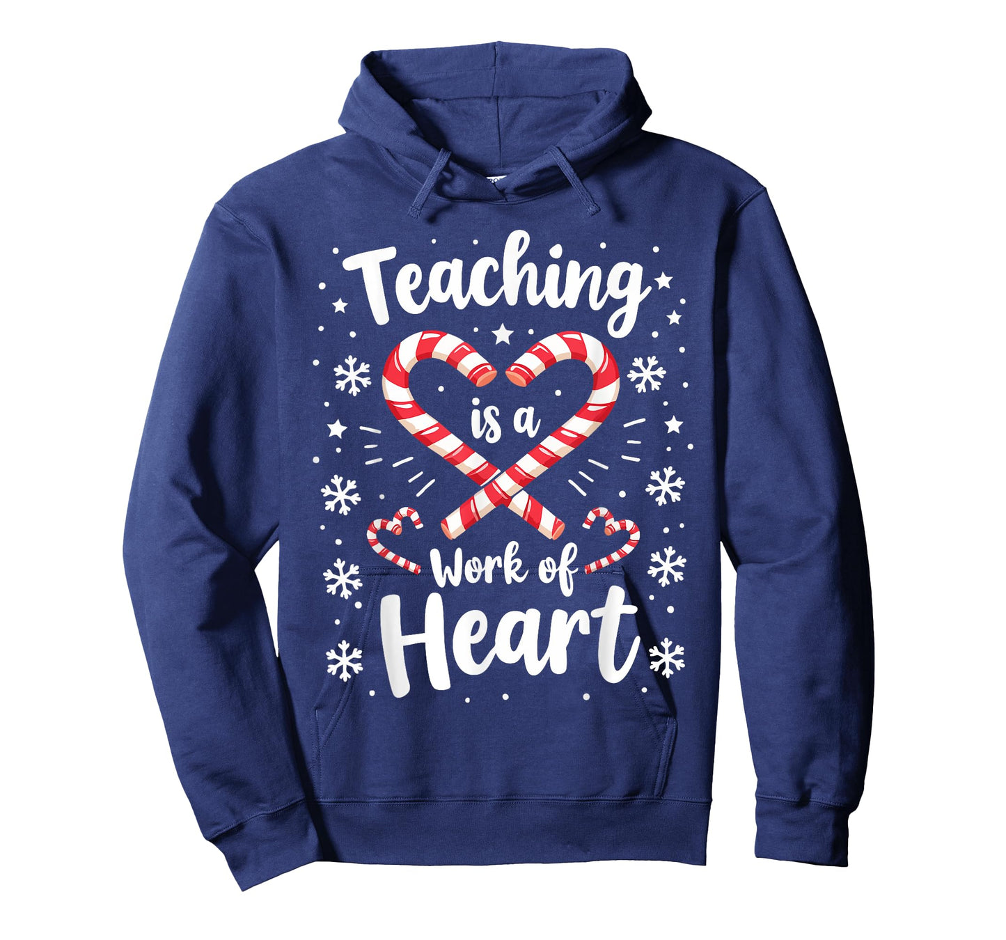 Christmas Teacher Candy Cane Teaching is a Work of Heart T-Shirt