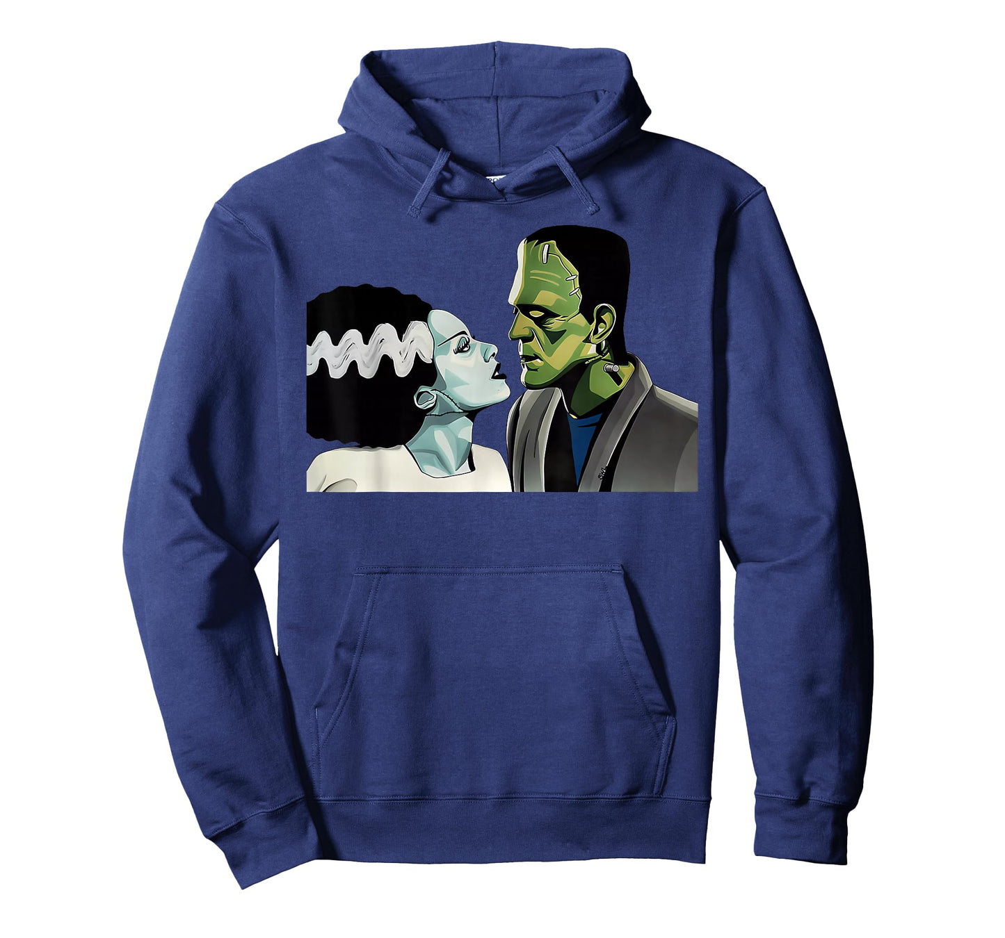 Funny Frankenstein Monster And Bride Halloween Romantic Kiss T-Shirt
