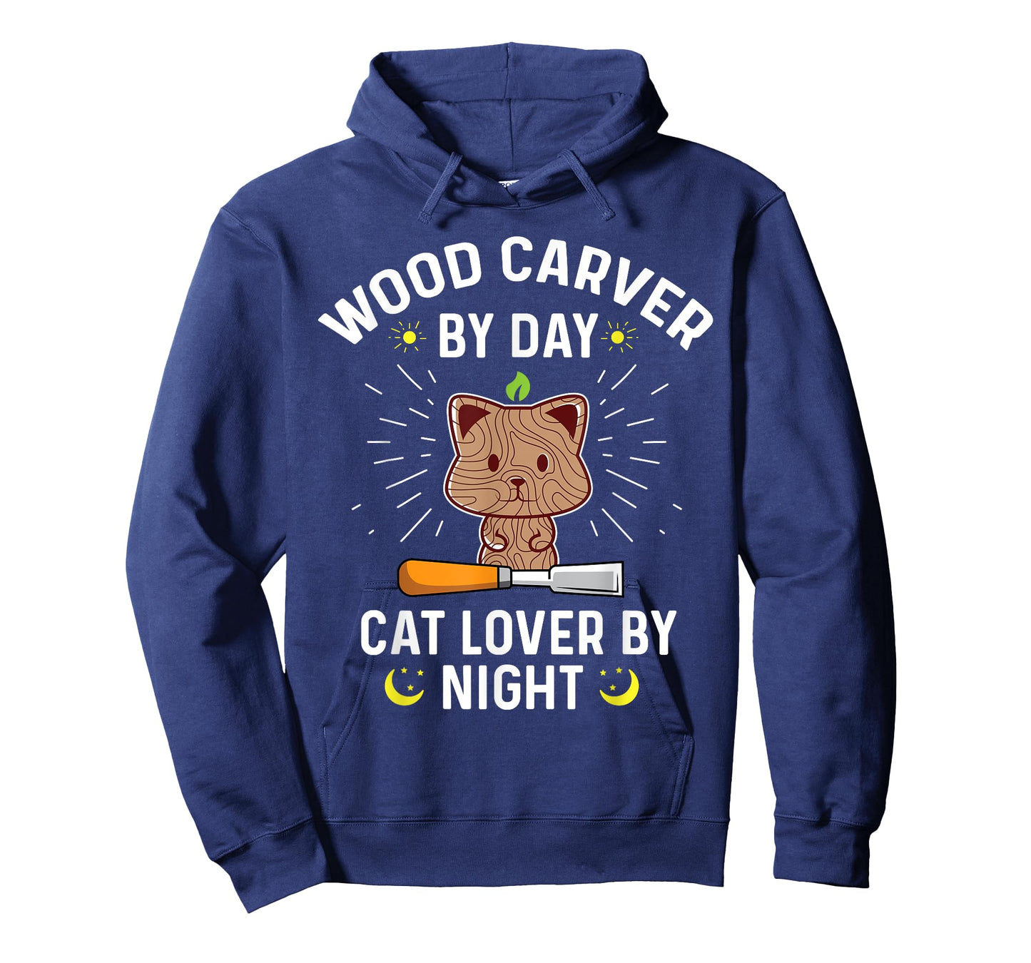 Funny Wood Carver By Day Cat Lover By Night - Wood Carving Men Women T-Shirt