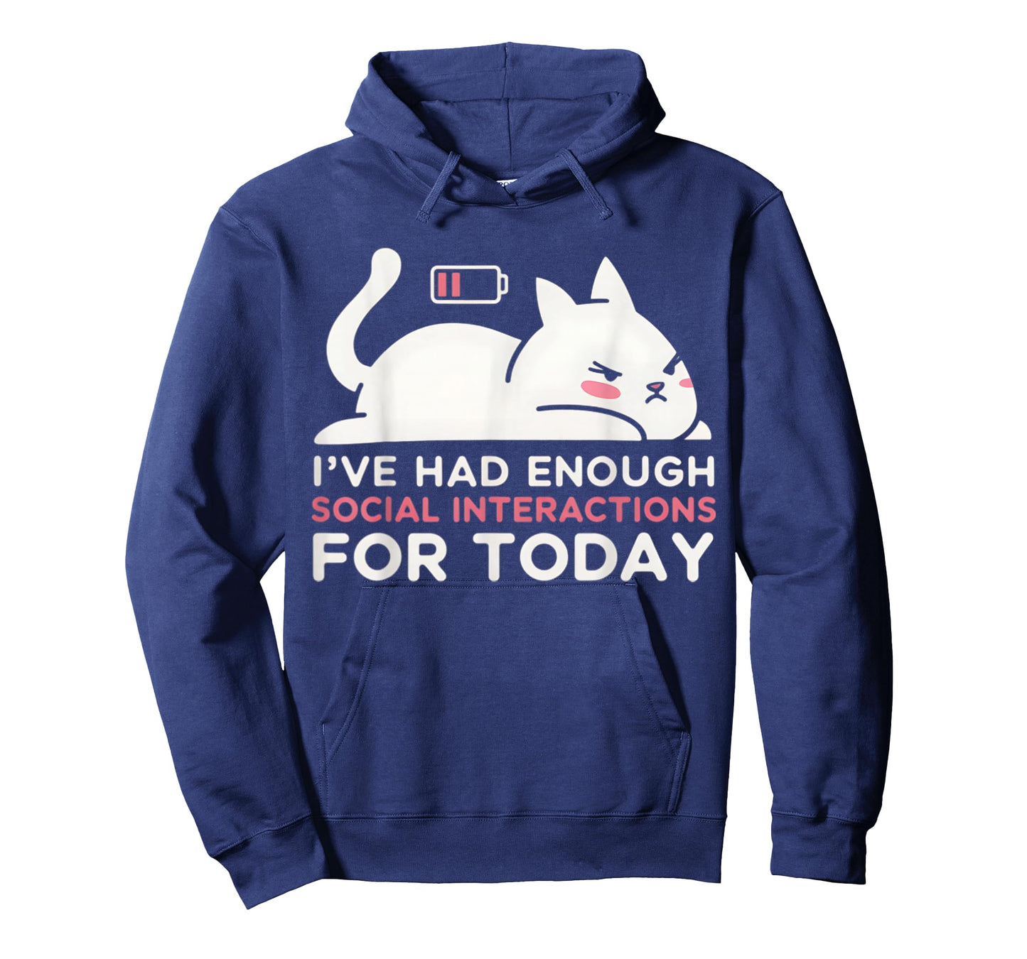 Enough Social Interaction Today Grumpy Funny Cat T-Shirt