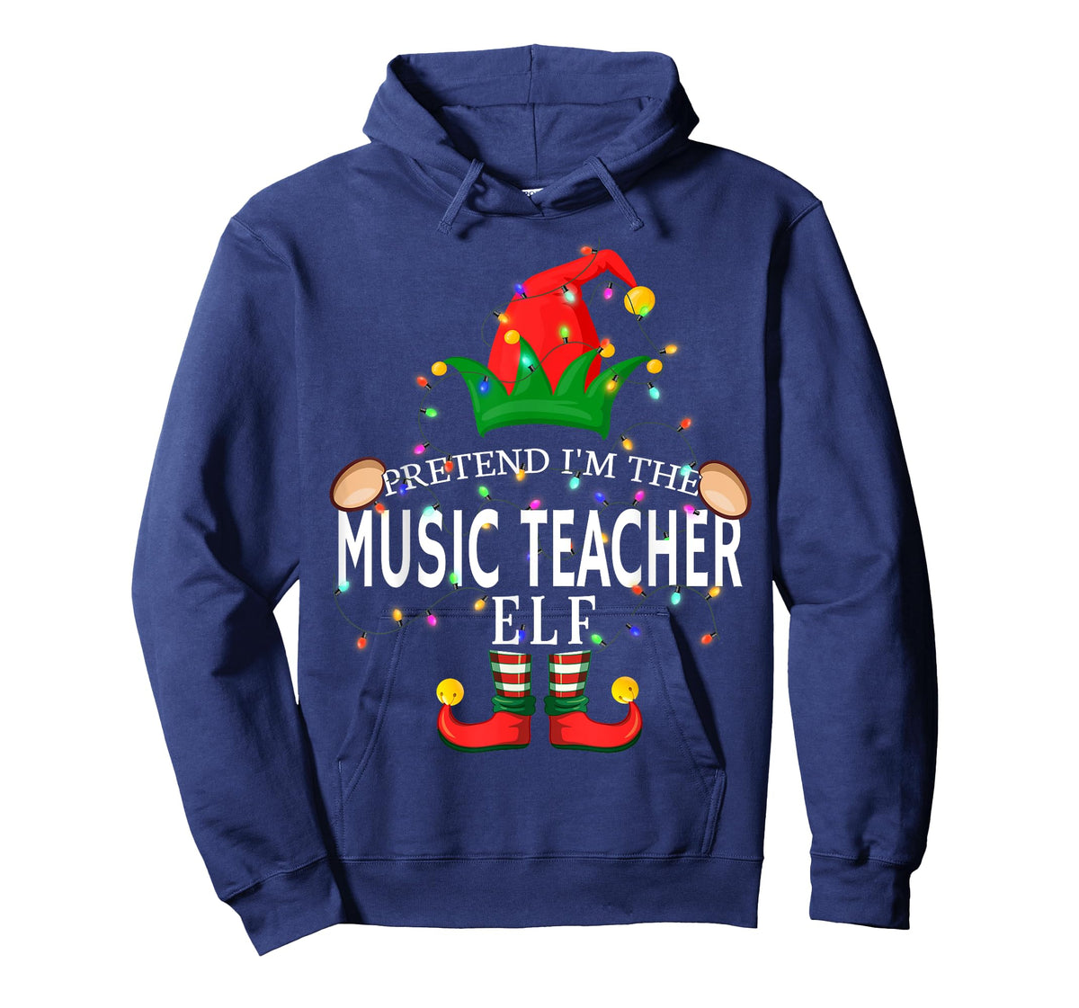Pretend I'm The Music Teacher Elf Christmas Matching T-Shirt