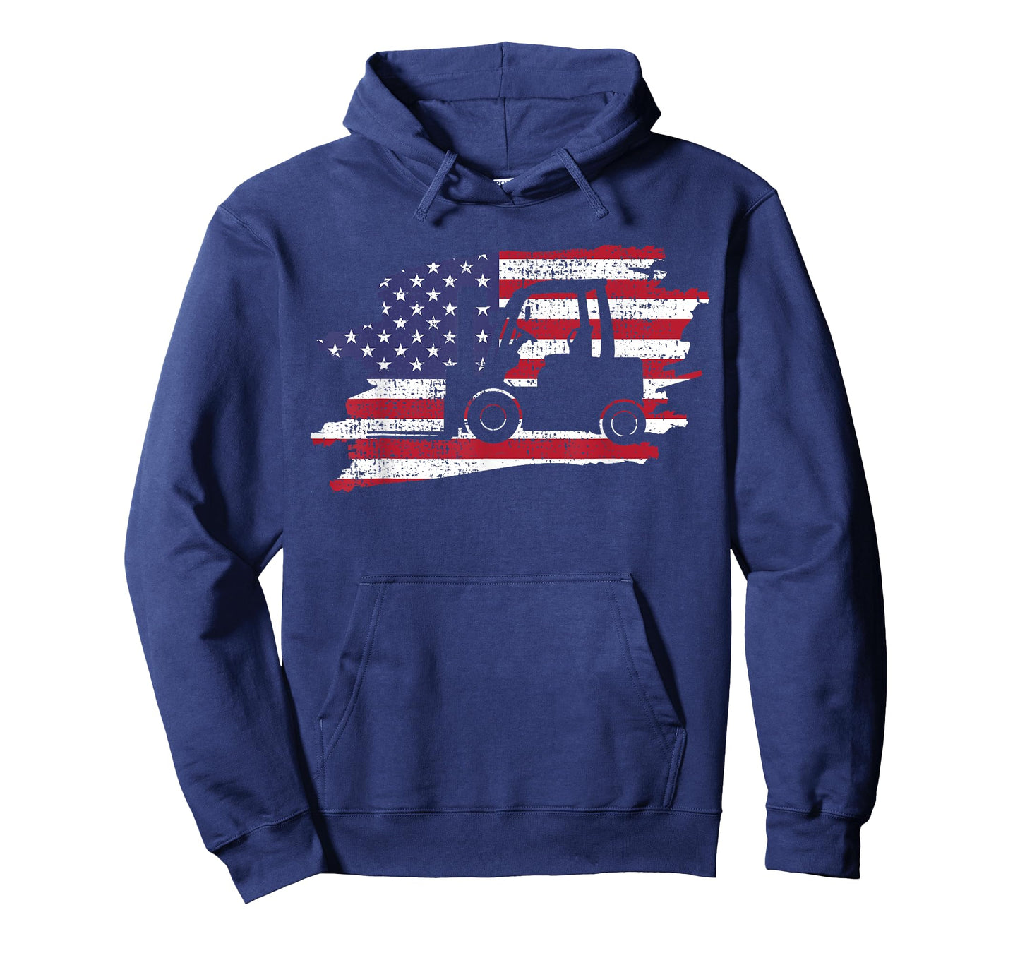 Forklift 4th Of July USA Flag Vintage Gift T-Shirt