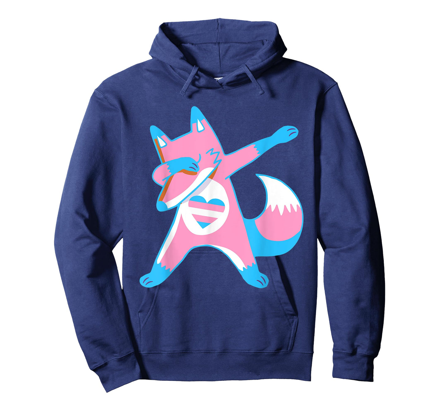 Dabbing Trans Pride Fox With Heart Transgender T-Shirt