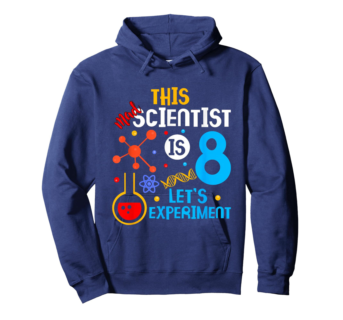 8th Birthday This Crazy Scientist is 8 Lass T-Shirt