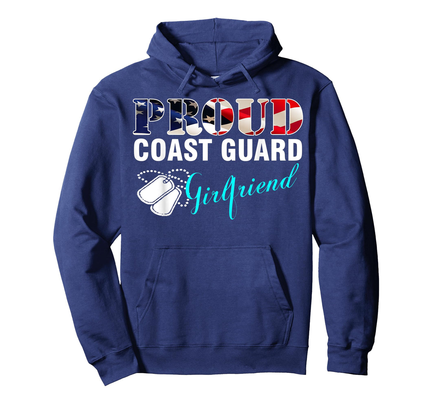 Vintage Proud Coast Guard Girlfriend With American Flag Gift T-Shirt