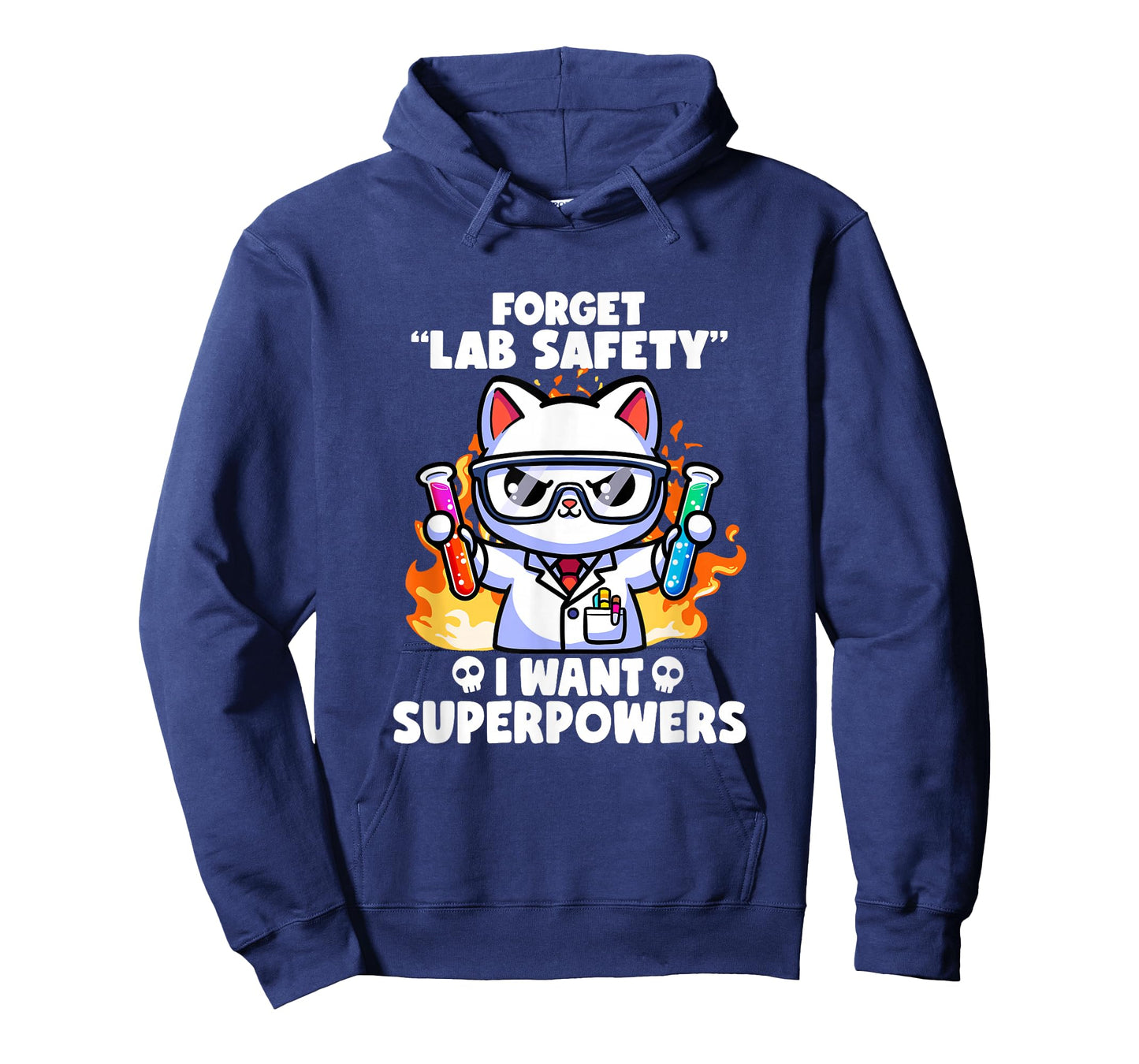 Forget Lab Safety I Want Superpowers Cat Funny Science Jokes T-Shirt