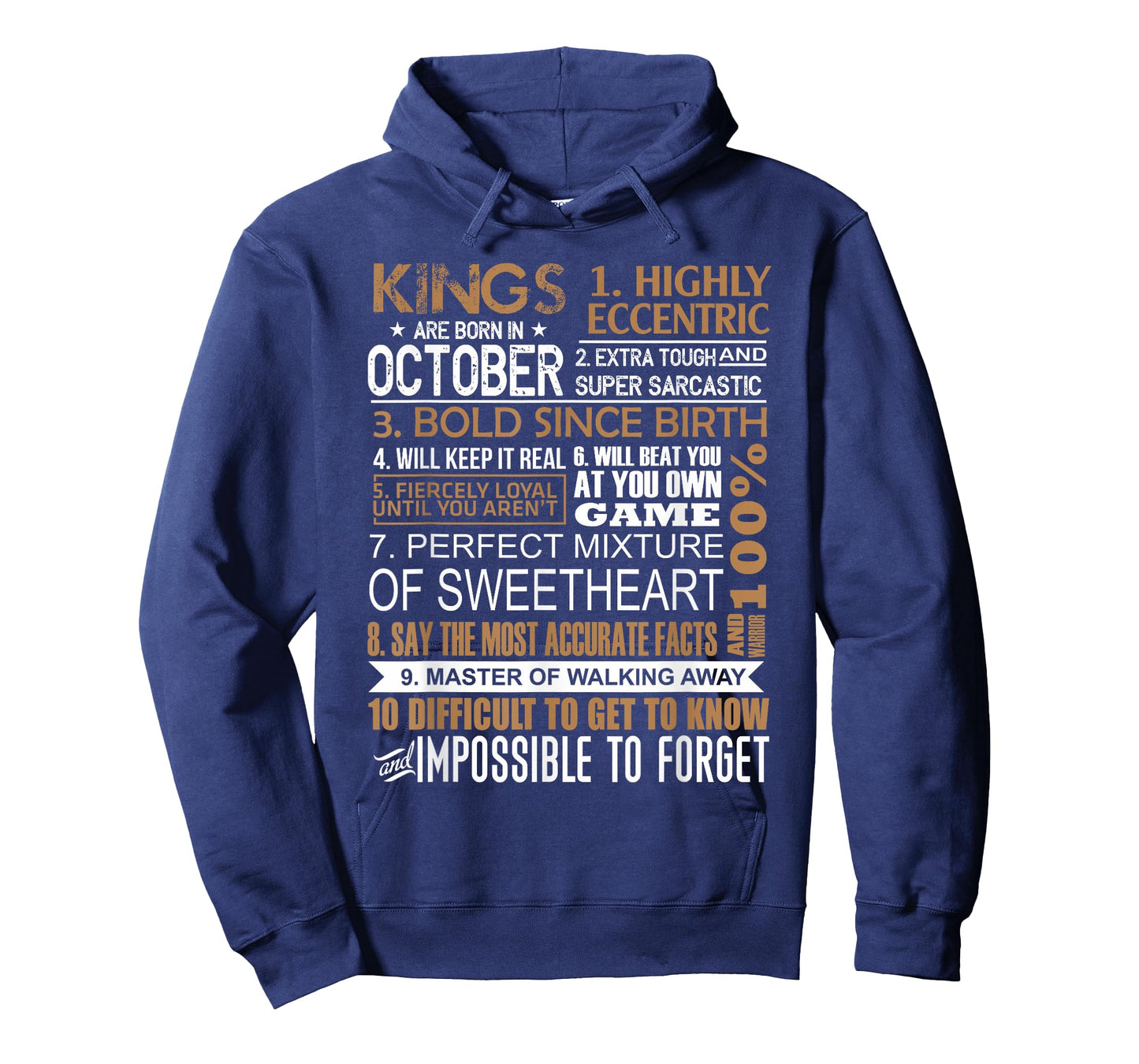 Kings Are Born In October Libra Scorpius Birthday Gift Men T-Shirt