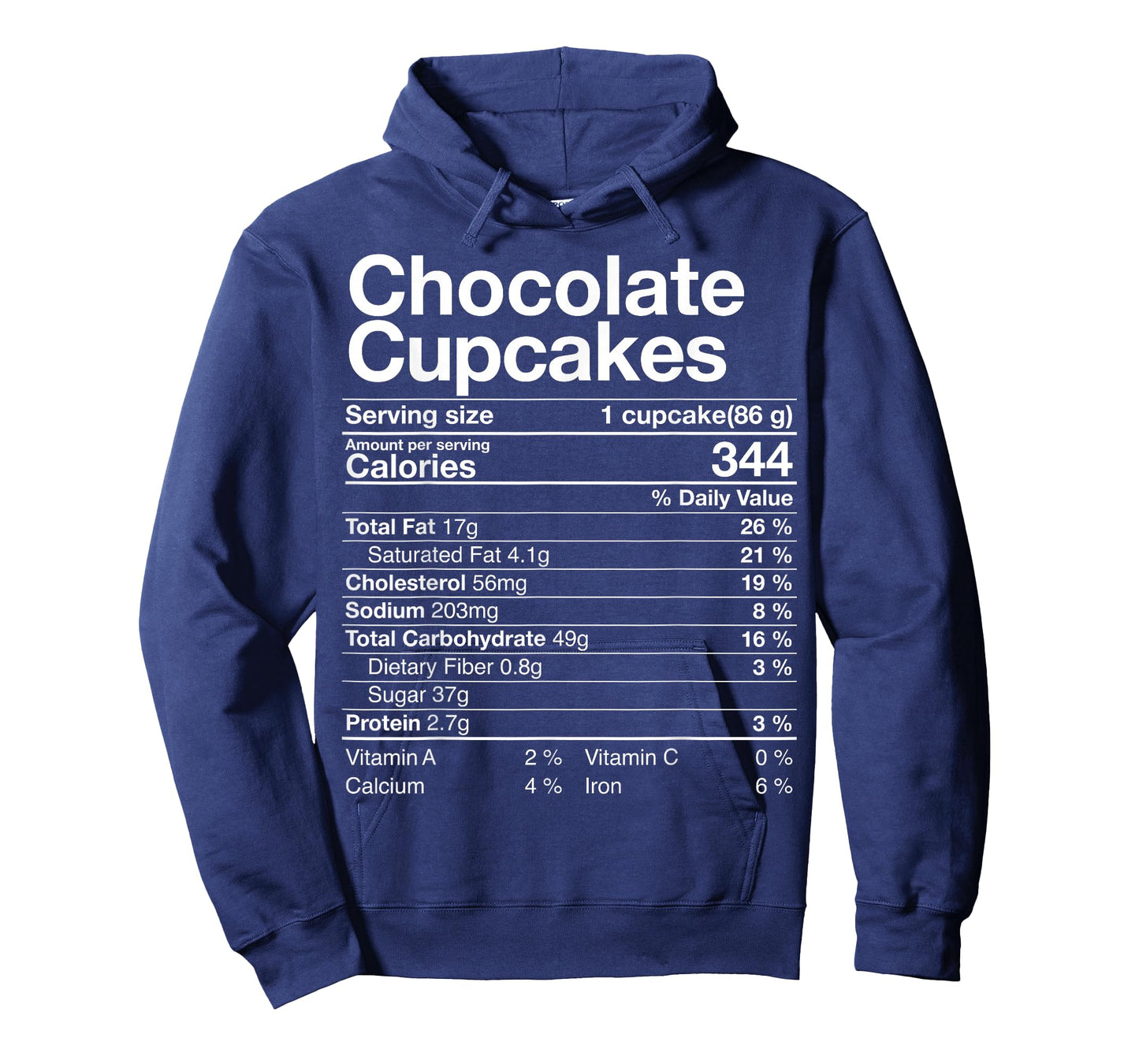 Chocolate Cupcakes Nutrition Fact Thanksgiving Dinner Gift T-Shirt