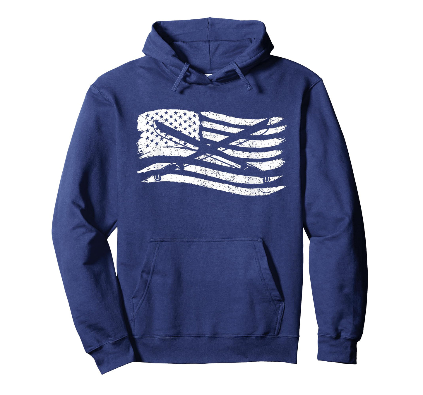 American Flag T-Shirt With Machete Vintage Look T-Shirt