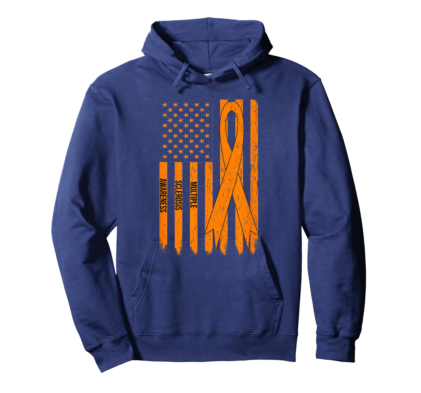 MS Awareness Gift Shirt for Men Women MS Ribbon and Flag T-Shirt
