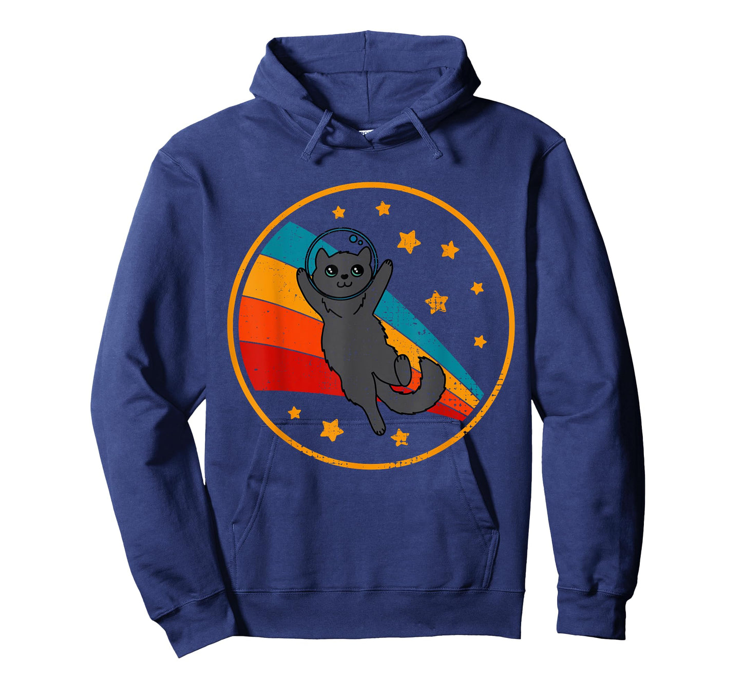 Cute Vintage Nebelung Cat Retro Space Cat Men Women Kids T-Shirt
