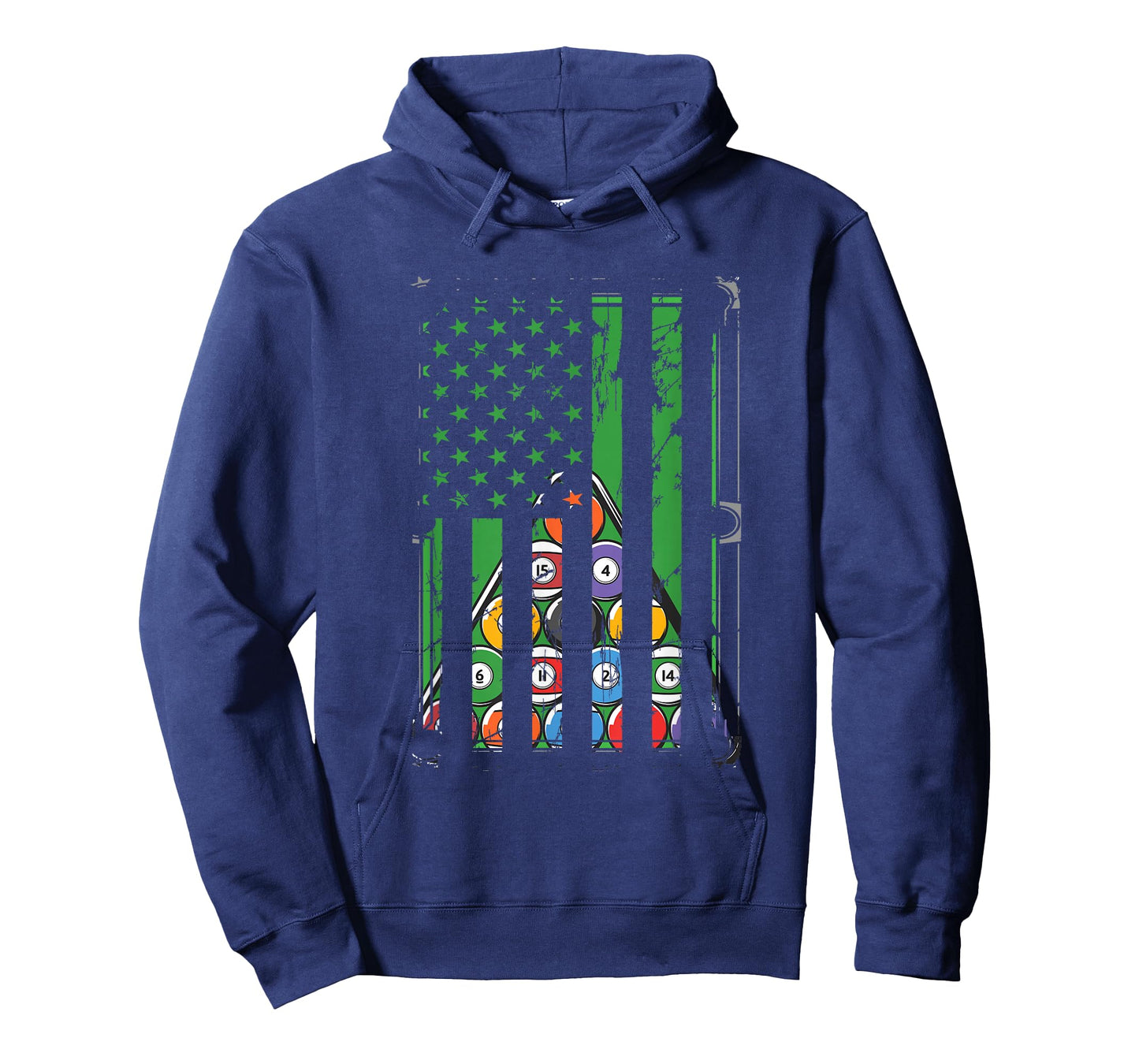 Billiard Rack USA American Flag Billiards Player Snooker T-Shirt