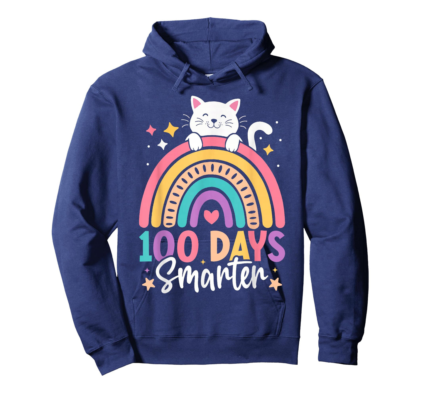 100 Days of School Kids Kitten Cat 100th Day of School Girls T-Shirt