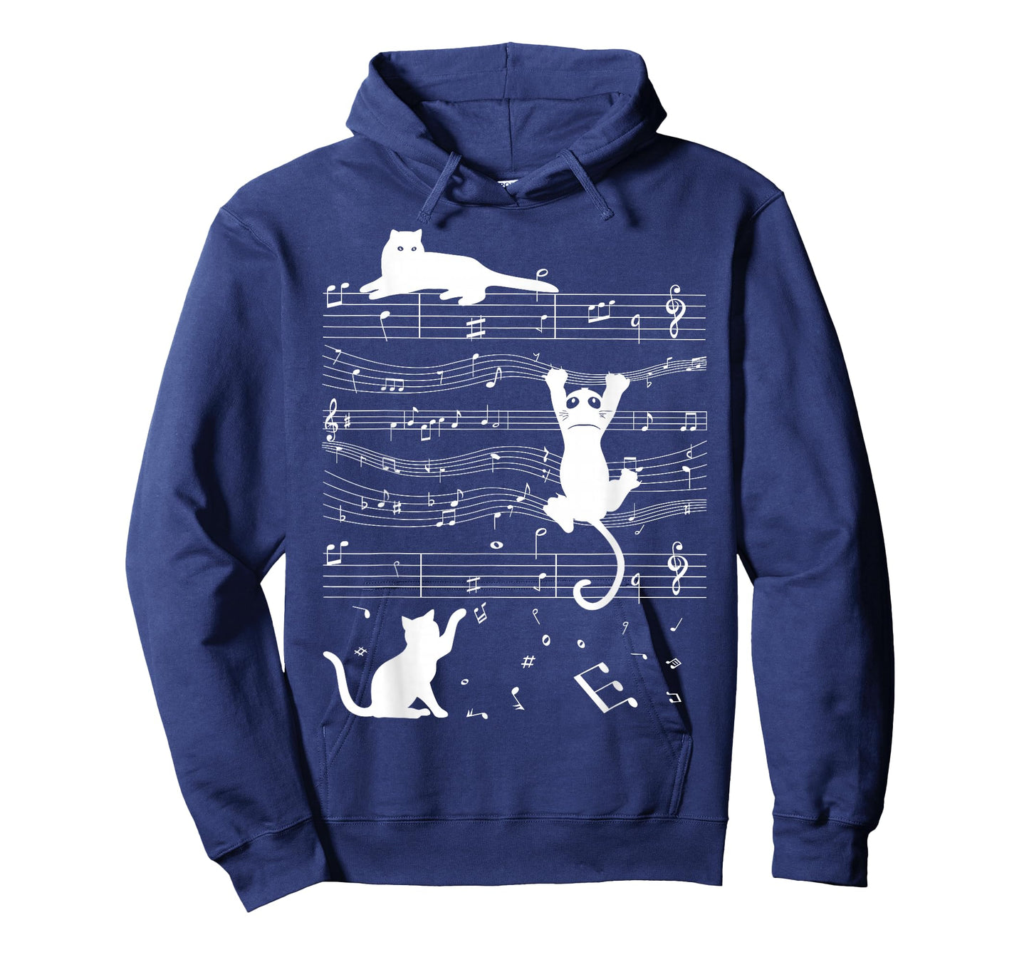 Cute Cat Kitty Playing Music Clef Piano Musician Art Funny T-Shirt