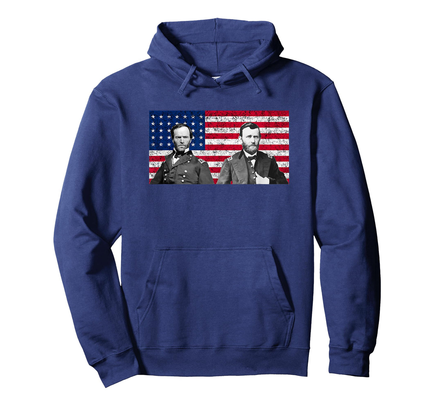 Sherman And Grant With The American Flag T-Shirt