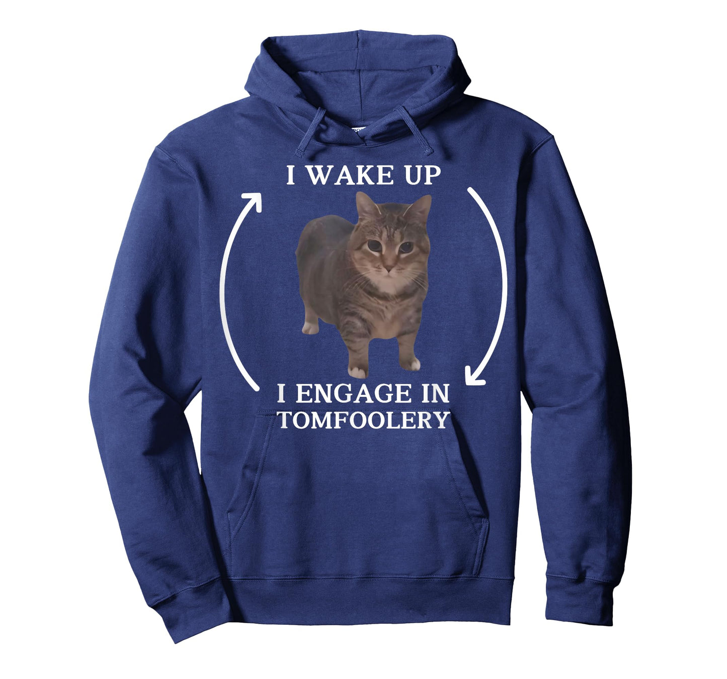 I Wake Up I Engage in Tomfoolery Meme Funny Memes Cat Meme Men Women T-Shirt