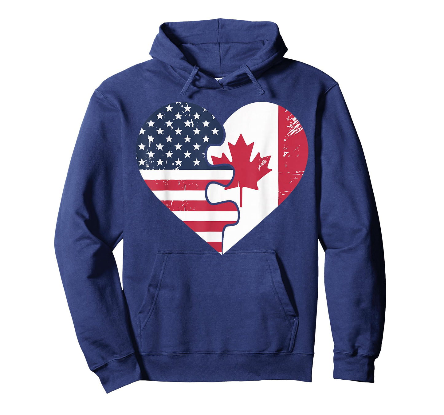 Half American Half Canadian USA Flag Canada America T-Shirt